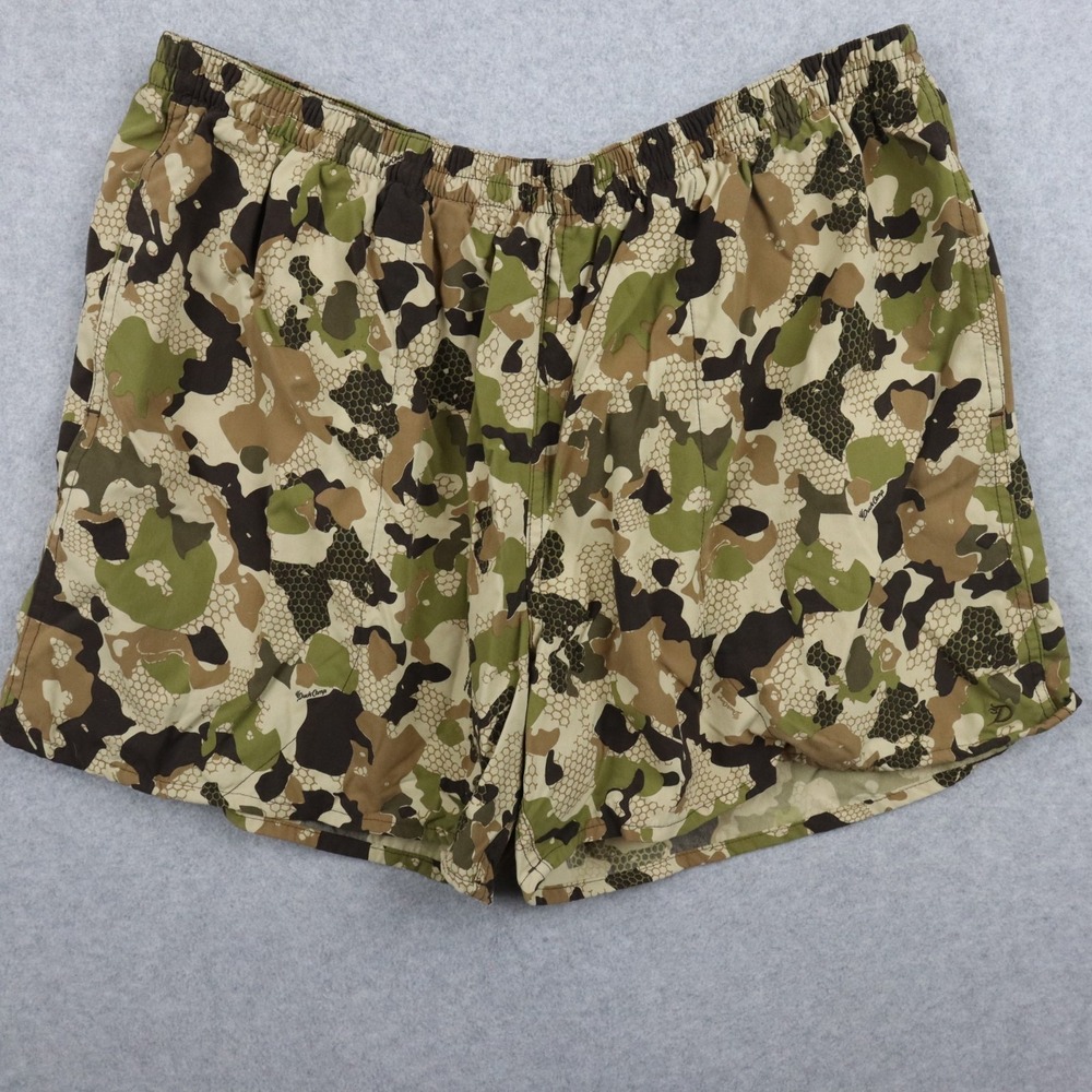 Duck Camp Shorts Mens XL 5" Inseam Scout Outdoor Hunting Elastic Waist Camo